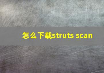 怎么下载struts scan